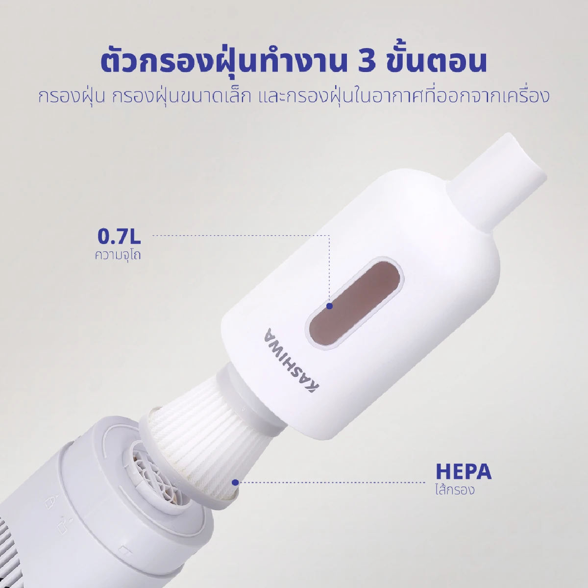 เครื่องดูดฝุ่น แบบด้ามจับ | รุ่น KW-904 - Image 16