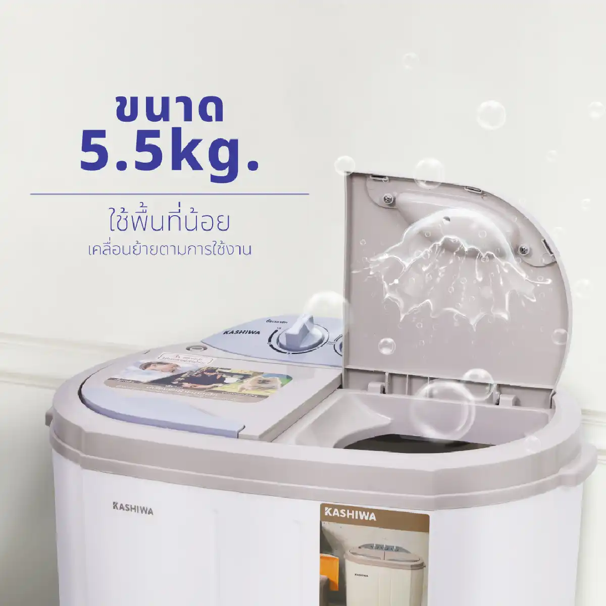 เครื่องซักผ้า 2 ถัง ซัก-ปั่นแห้ง ขนาด 5.5 กิโล | รุ่น S36D - Image 19